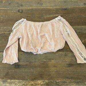 WAYAN Women's Off Shoulder Cropped Blouse Size S/M